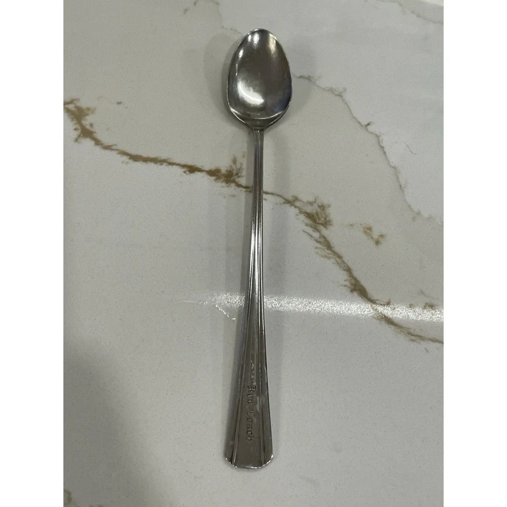Vintage Oneida WM A Rogers Hotel‎ Silverplate Iced Tea Spoon Red Coach Niagara
